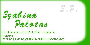 szabina palotas business card